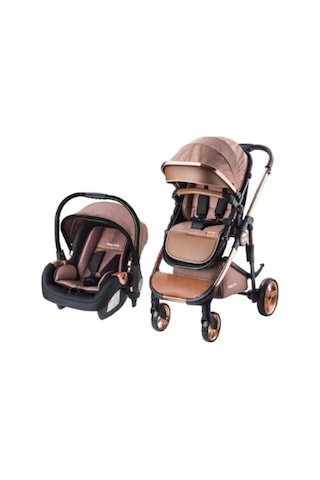 Crom Travel Sistem Bebek Arabası Kahverengi St452