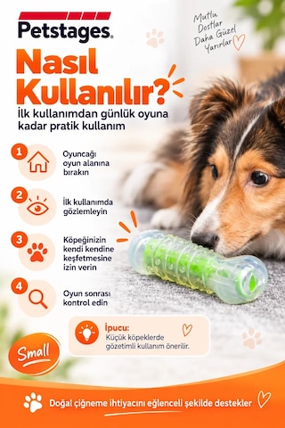 Petstages Crunchcore Bone Çıtırtılı Kemik Şeklinde Köpek Çiğneme Oyuncağı Small