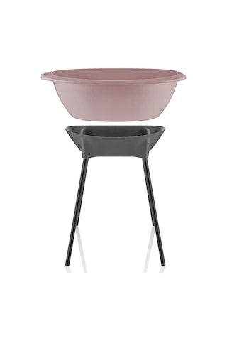 Babyjem Elegant Ayaklı Küvet 38 Lt Su Tahliyeli Pembe Renk Çok Renkli