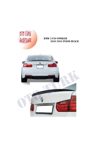 Bmw 3 F10 Spoiler 2010-2016 Piano Black Enjeksiyon Baskı