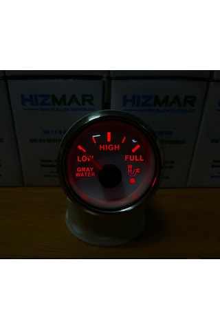 Dünyada Tek Ibreli Gri Su Seviye Göstergesi - 0-190 Ohm Gri