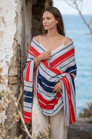 La Notte Marin Stripe Tek Kişilik 3 Parça Pike Takımı 160x230 + 100x200 + 50x70 Cm Çok Renkli