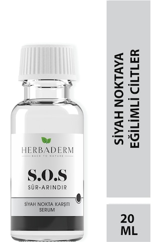 Herbaderm Sos Siyah Nokta Oluşumuna Karşı Cilt Bakım Serumu 20 ML