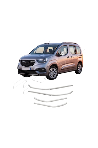 Opel Combo Uyumlu 2019 Ve Üzeri Krom Cam Çıtası 4 Parça Paslanmaz Çelik