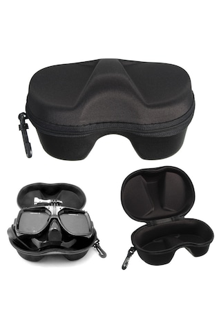 Molys Solo Pro Dalış Maskesi + Maske Kutusu + Antı Fog Buğu Önleyici Film Siyah - Sarı