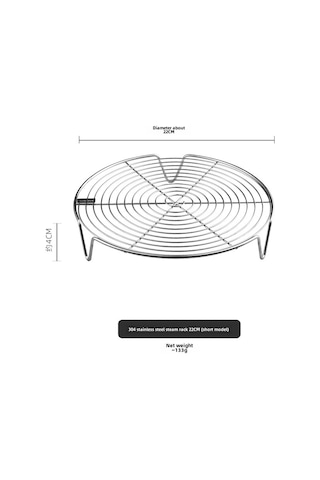 Youtek 304 Paslanmaz Çelik Fırça Tabağı - 22cm Alçak Ayaklı, Buatma, Fırınlama Ve Mikrodalga Uyumlu, Ev Çocuğu Mutfak Gereci Diğer
