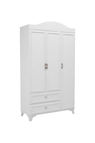 Baby Darling Lisa 3 Kapaklı Dolap Beyaz %100 Mdf Beyaz