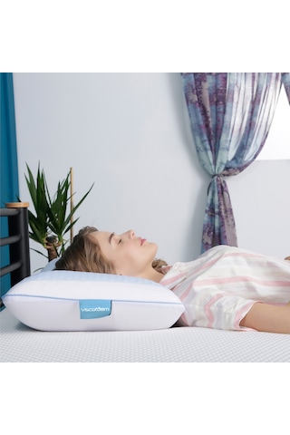 Viscofoam Bonni Terletmeyen Ortopedik Yastık Serinleten Visco Yastık Jelli Yastık 59x39x15.5cm