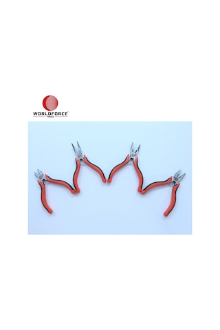 Worldforce 11424 4 Parça 125 mm Elektronikçi Pense Seti S2 ÇelikProfesyonel Alet