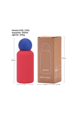 316 Paslanmaz Çelik Termos Bardak 350ml Yaratıcı Sevimli Çocuk Açık Hava Sporları Su Bardağı Beyaz