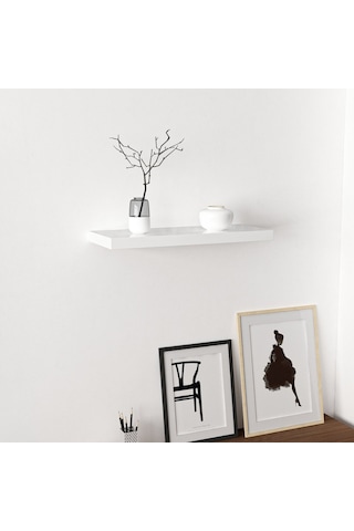 Minarmobilya Minar Gizli Tutuculu Duvar Rafı 60 Cm - P.Beyaz