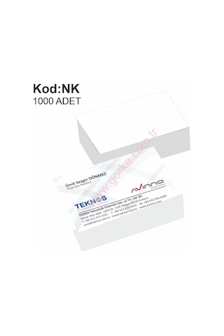 1000 Adet Kartvizit-tek Yüz-250 Gr Bristol