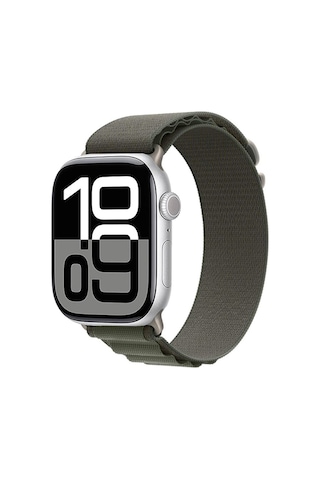 Mobilteam Watch 10 46mm Uyumlu Krd-74 Hasır Kordon-yeşil