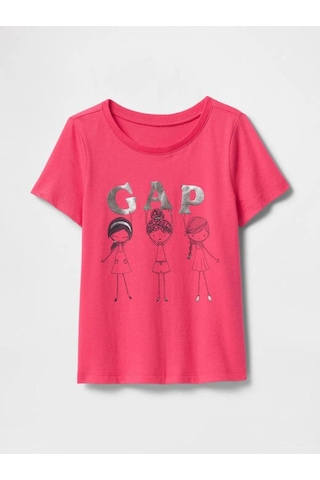 Kız Bebek Grafik T-shirt Fuşya-6036 Fuşya