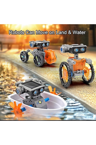 Sillbird 15'i 1 Arada Güneş Enerjili Robot, 8+ Yaş Çocuklar Için Eğitici Stem Oyuncak Akıllı Oyuncaklar
