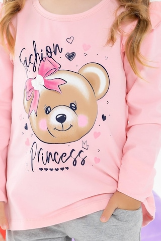 Breeze Kız Çocuk Taytlı Takım Fiyonklu Ayıcık Baskılı 1.5-5 Yaş, Pembe-pembe Pembe