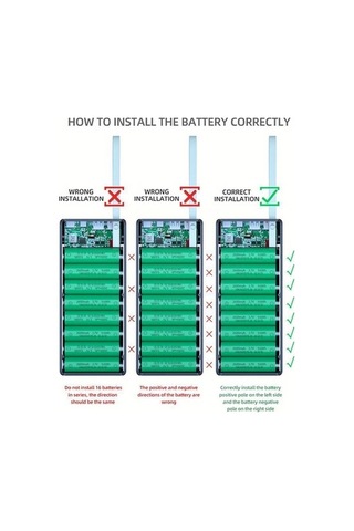 Besthome1 Dream011 C16 16 Li 18650 Pil Tutucu Saklama Kutusu Power Bank Kılıfı Telefon Şarj Cihazı Seti