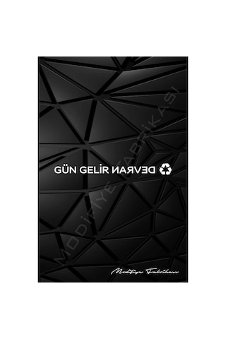 Gün Gelir Devran Döner Sticker Folyo - Beyaz - 40 X 3.5 Cm