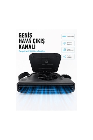 Kargo 5 Kademeli Araç İçi Boyun Serinletme Fanı Güçlü Turbo Hava Akışlı Usb Şarjlı Najmaddin