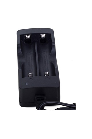 2x Pil Şarj Cihazı / Şarj Cihazı - 18650 Piller Siyah