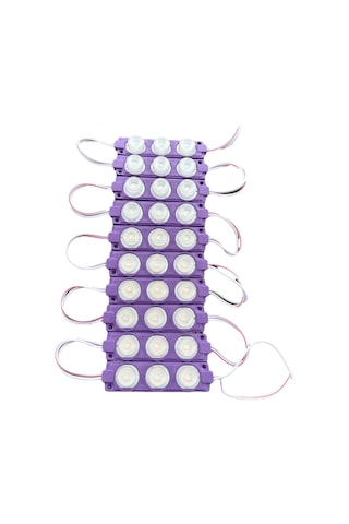3 Ledli Modül Led Mor 10 Lu Set
