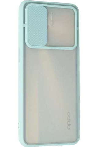 Reno 4 Lite Kılıf Palm Buzlu Kamera Sürgülü Silikon - Turkuaz