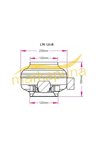 Fanex LKT 125-B Metal 12 CM 310 M³/H Debi Yuvarlak Kanal Fanı
