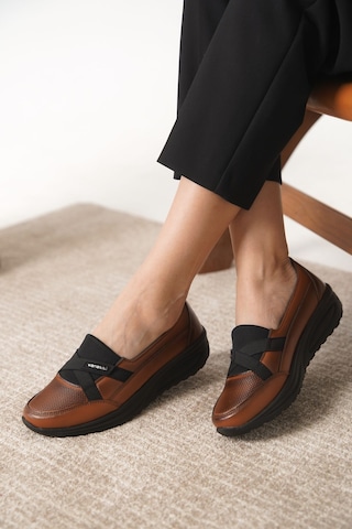 Garantili D0312 Günlük Ortopedik Kadın Babet Ayakkabı Taba