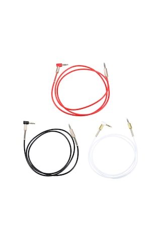 Konesam 1 Metre Siyah 3.5mm Altın Kaplama Ses Kablosu - Bilgisayar/ Telefon Kulaklık Hoparlör Amp. Bağlantı Düz-eğik