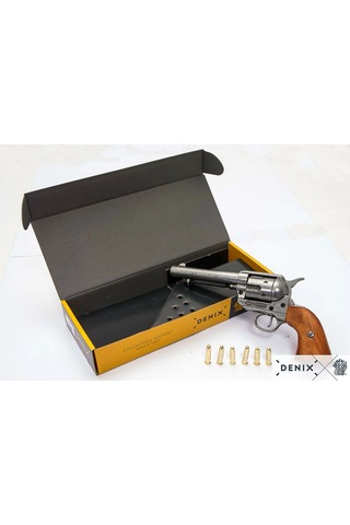 Denix Dekoratif Replika Revolver Cal.45 Peacemaker 5½ , With 6 Bullets, Usa 1873