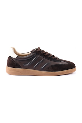 Tuna Hakiki Deri Kahverengi Erkek Sneaker - S2931 Kahverengi