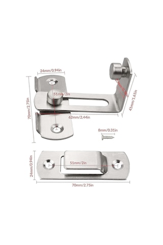 90 Derece Kapı Kancası Mandalı, Kapı Kilidi Ve Kapı Kilidi İçin 3