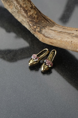 Çildan Womens Pembe Çicek Taş Detaylı Ayakkabı Figür Broş Pembe