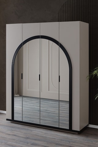 Gardırop, Hira Kumtaşı 4 Kapaklı Aynalı Dolap