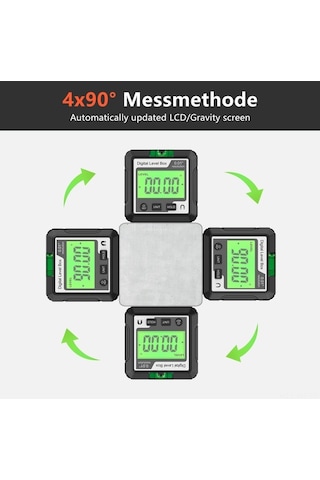 Trendooze Taban. Seviyesi Seviye Ölçer Manyetik Makineleri Lcd İşleme İnşaat İle İçin Elektronik Dijital Baloncuk Aracı, Aracı Ahşap Açı Lt