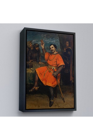 Çerçeveli Gustave Courbet - Louis Gueymard Şeytan Robert Rolünde Tablo-7356