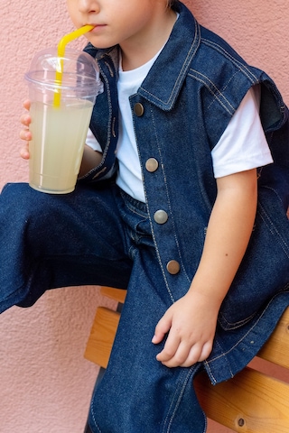 Oliven The Kid Oliventhekid Unisex Cepli Kot Yelek Mavi Mavi