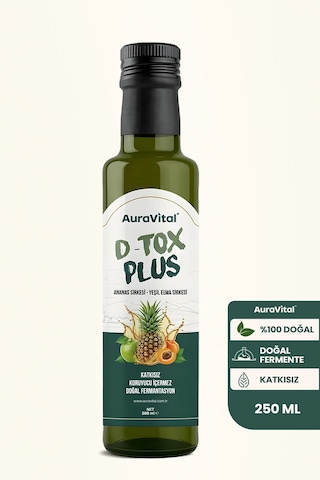 Doğal Fermantasyon D-tox Plus Ananas Ve Yeşil Elma Sirkesi 250 Ml