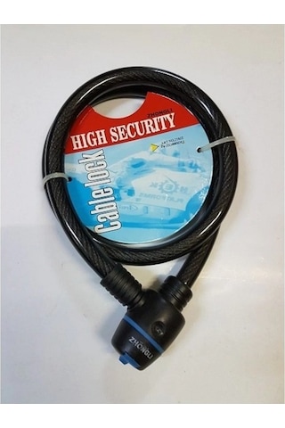Zhongli High Security 15x1000 MM Anahtarlı Kilit Siyah