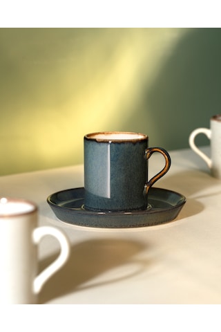 Madame Coco Ramona 2 'li Kahve Fincan Seti Fınc0000000050 90ml-indigo