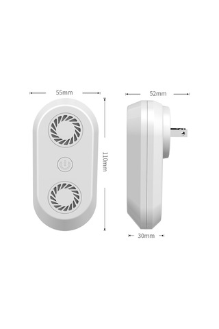 Ultrasonik Sivrisinek Kovucu Çok Fonksiyonlu Elektronik Böcek Kovucu Uk Fiş Beyaz , Boyut:uk Fiş