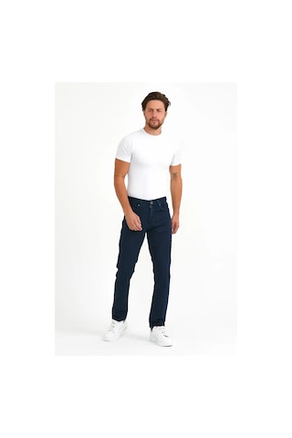 Digital Jeans Normalkesim Fermuarlı Genişpaça Yüksekb Açık Lacivert Açık Gri