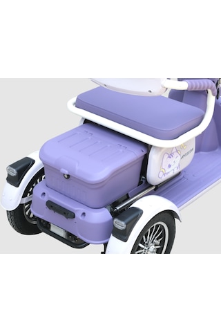 Arora Rüzgar New 650 W 3 Tekerlekli Elektrikli Motosiklet Lila