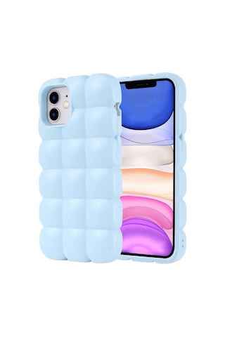 Goocamp Apple iPhone Uyumlu 11 Kılıf Parlak Esnek Silikon Dom Dom Kapak - Yeşil Yeşil