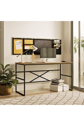 Atlantis 120cm Metal Çalışma Masası Atl24-a Çam Atlantik Çam