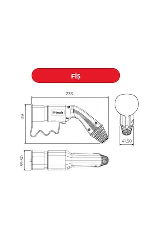 Bemis Bev-5032-1205 32 Amper 5 M Araç Şarj+Fiş Kablolu Şarj Seti