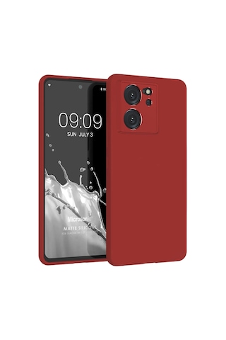 Matte Silicone Xiaomi Mi 13t İçin Kılıf Kırmızı Mi 13t İle Uyumlu Kılıf - Kırmızı 50 x 22