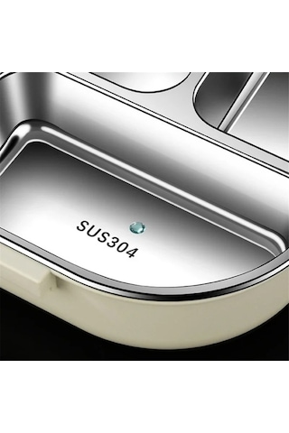 Yalıtımlı Taşınabilir Öğle Kutusu - Mikrodalga Isıtma, Krem Beyaz, Ulzyvf Krem - Beyaz