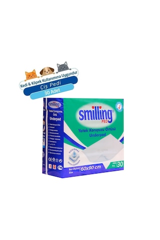 Smilling Pet Köpek Çiş Pedi Yatak Koruyucu Örtüsü 30'lu 60 x 90 CM