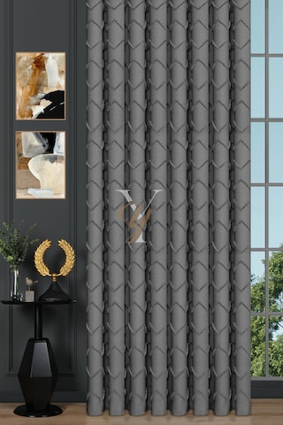 Jakar Kesme Fon Perde Ezgi V-6015 Gümüş Gri Gümüş Gri